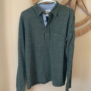 Men’s Faherty Brand Heather Green Long sleeve shirt Great condition Size Medium